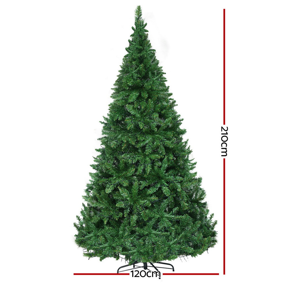 Jingle Jollys Christmas Tree 2.1m Xmas Tree Decorations 1134 LEDs-1