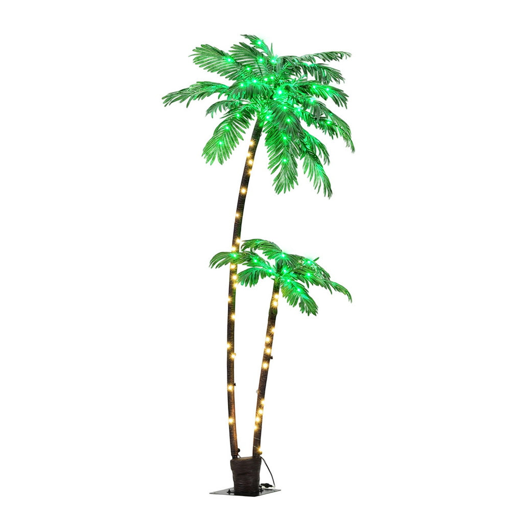 Jingle Jollys Christmas Tree 2.1m LED Lighted Xmas Palm Trees Party Decorations-0