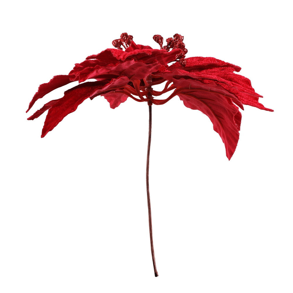 Jingle Jollys 14Pcs Christmas Tree Flowers Set Xmas Garland Wreath Ornaments Red-2