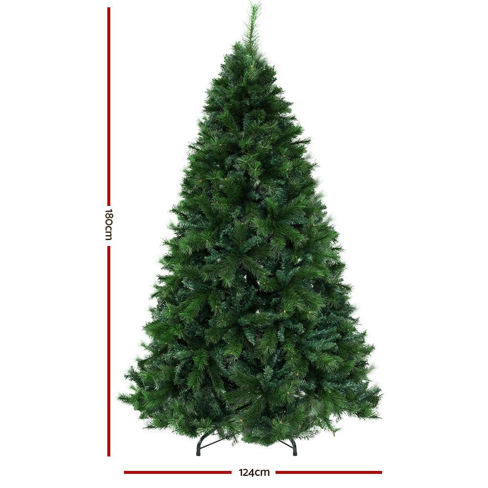 Jingle Jollys Christmas Tree 1.8M Xmas Tree Decorations Pine Needles 1024 Tips-1