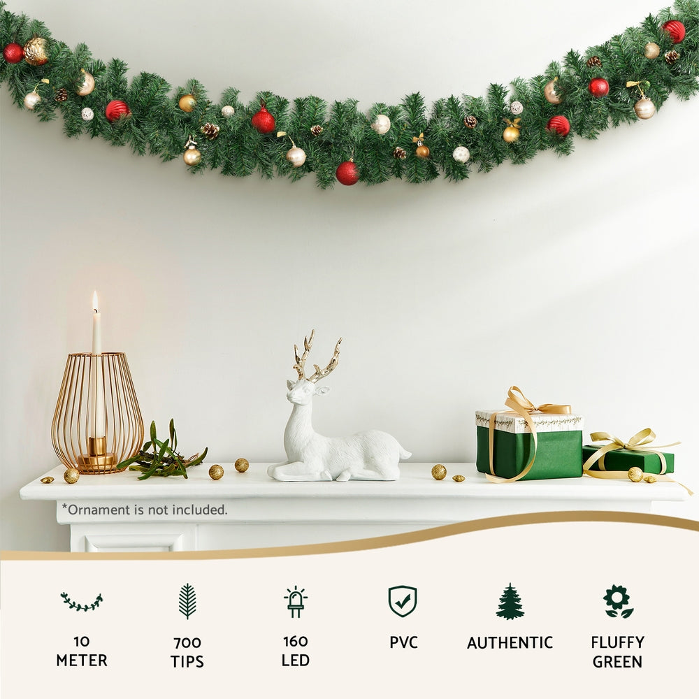 Jingle Jollys 10M Christmas Garland LED Lights Party Xmas Decorations 700 TIPS-3