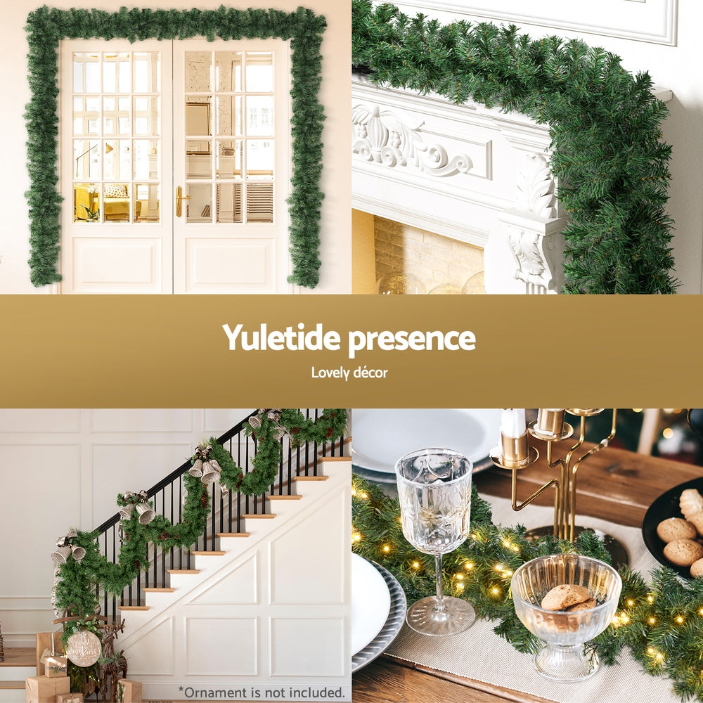 Jingle Jollys 20M Christmas Garland LED Lights Party Xmas Decorations 1400 Tips-4