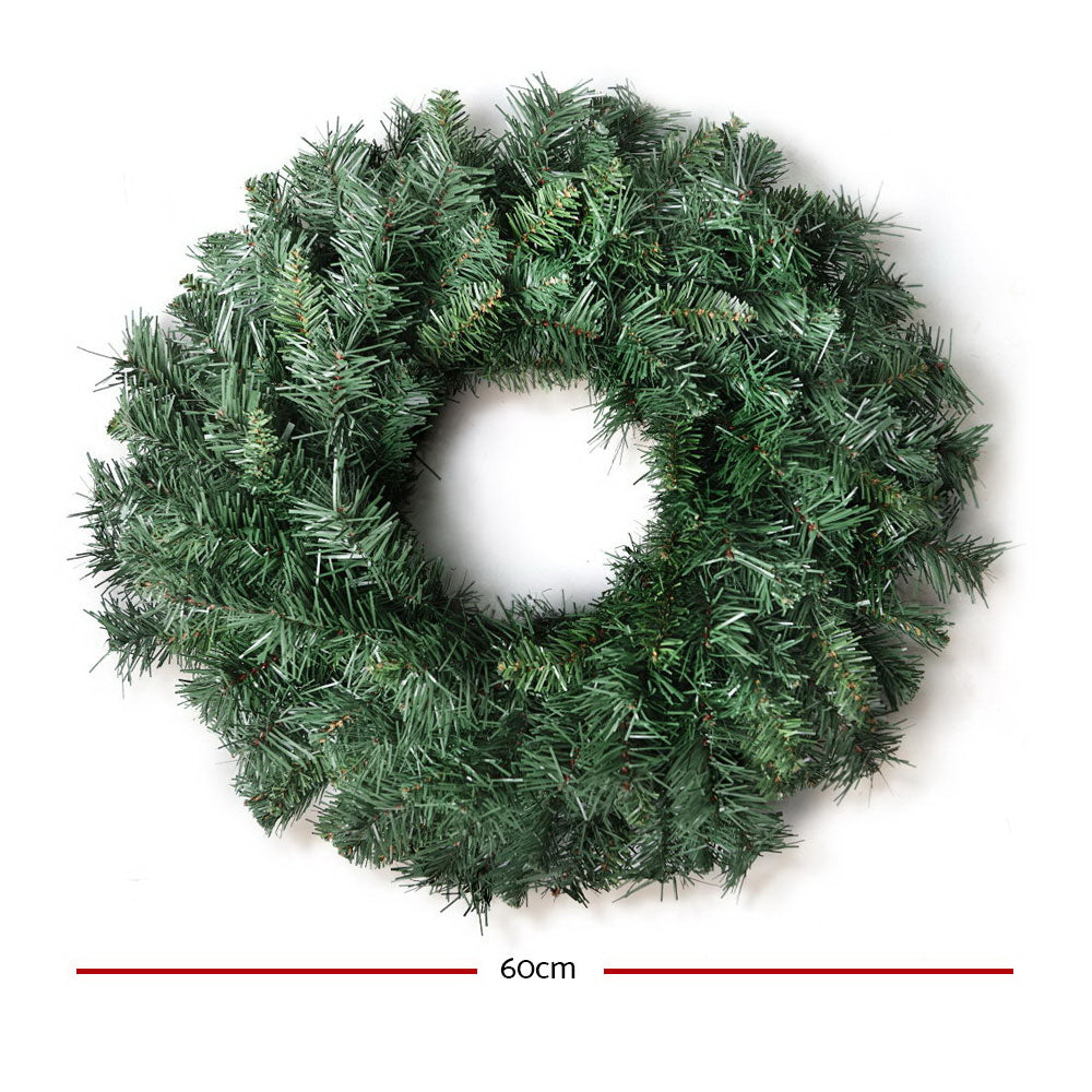 Jingle Jollys 60cm Christmas Wreath Garland Xmas Decorations Wedding Party-1