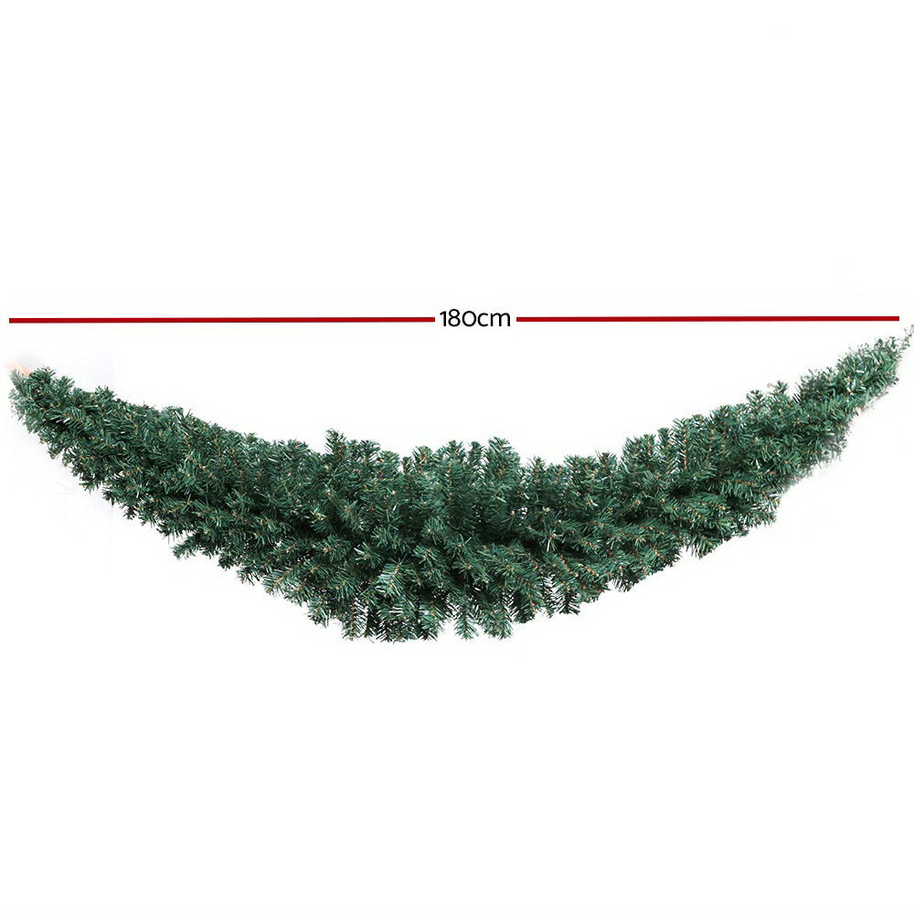Jingle Jollys 1.8m Christmas Garland Xmas Decorations Green Wedding Party-1