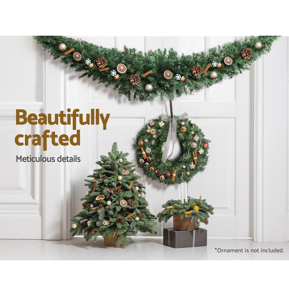 Jingle Jollys 2.4m Christmas Garland Xmas Decorations Green Wedding Party-5