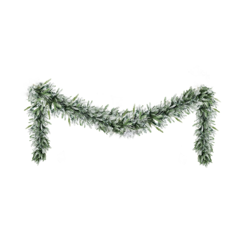 Jingle Jollys 3M Christmas Garland Pre-lit LED Lights Snow Frosted Tips Decor-0