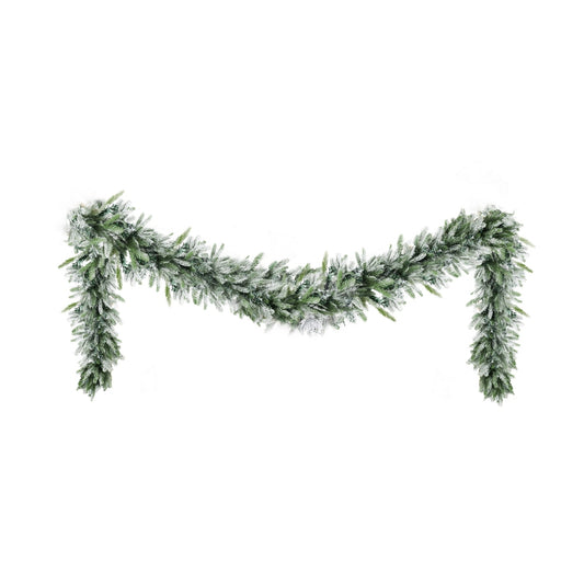 Jingle Jollys 3M Christmas Garland Pre-lit LED Lights Snow Frosted Tips Decor-0