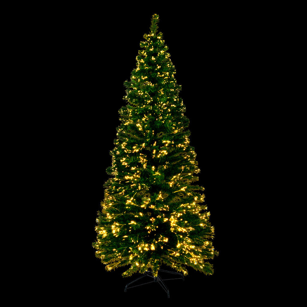 Jingle Jollys 1.8m Christmas Tree Optic Fibre LED Xmas tree Warm White-2