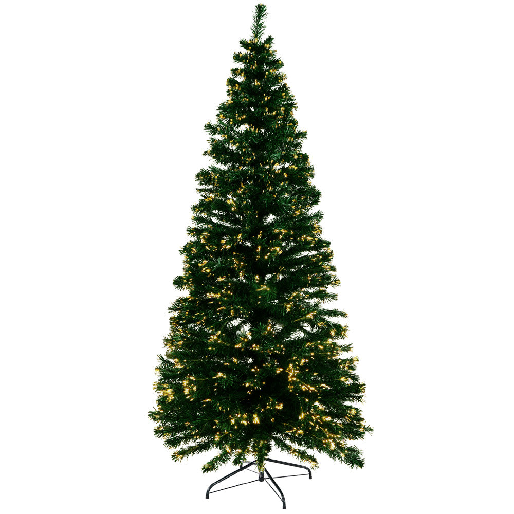 Jingle Jollys 1.8m Christmas Tree Optic Fibre LED Xmas tree Warm White-3