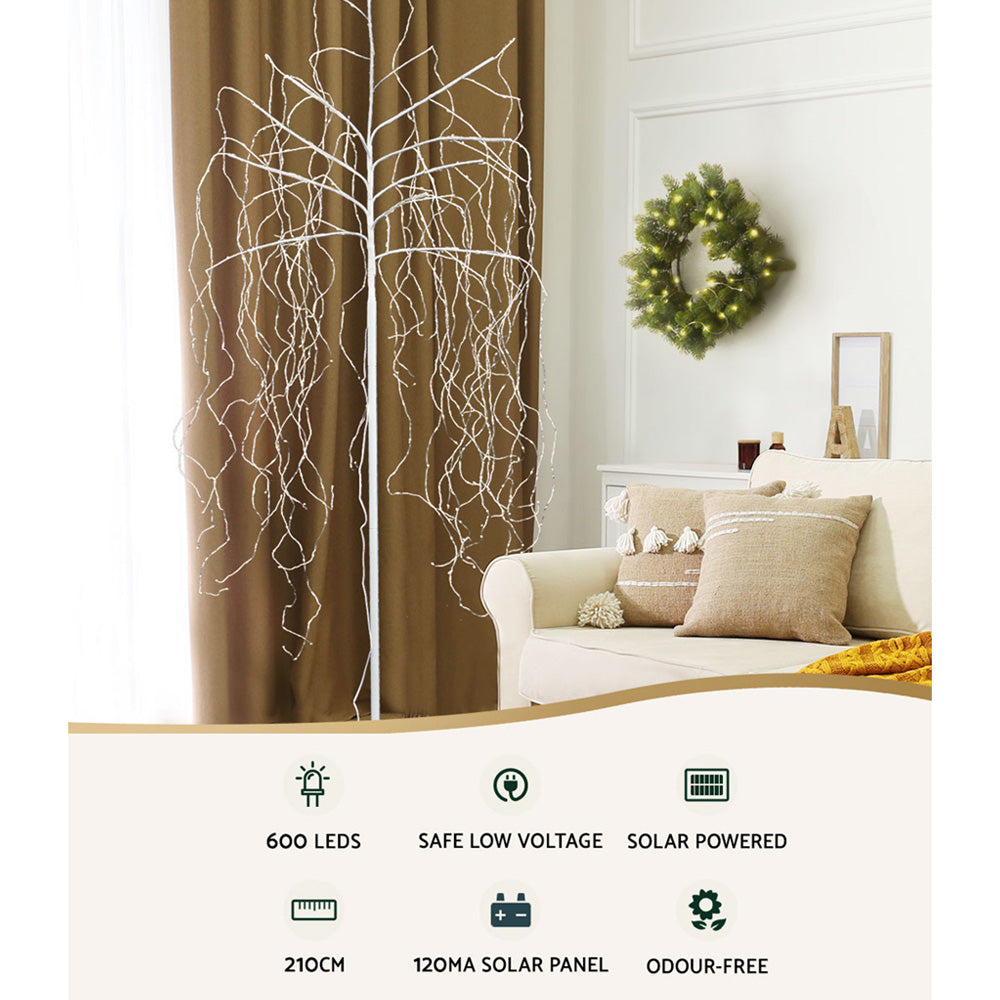 2.1M Christmas Tree 600 LED Solar Jingle Jollys-2