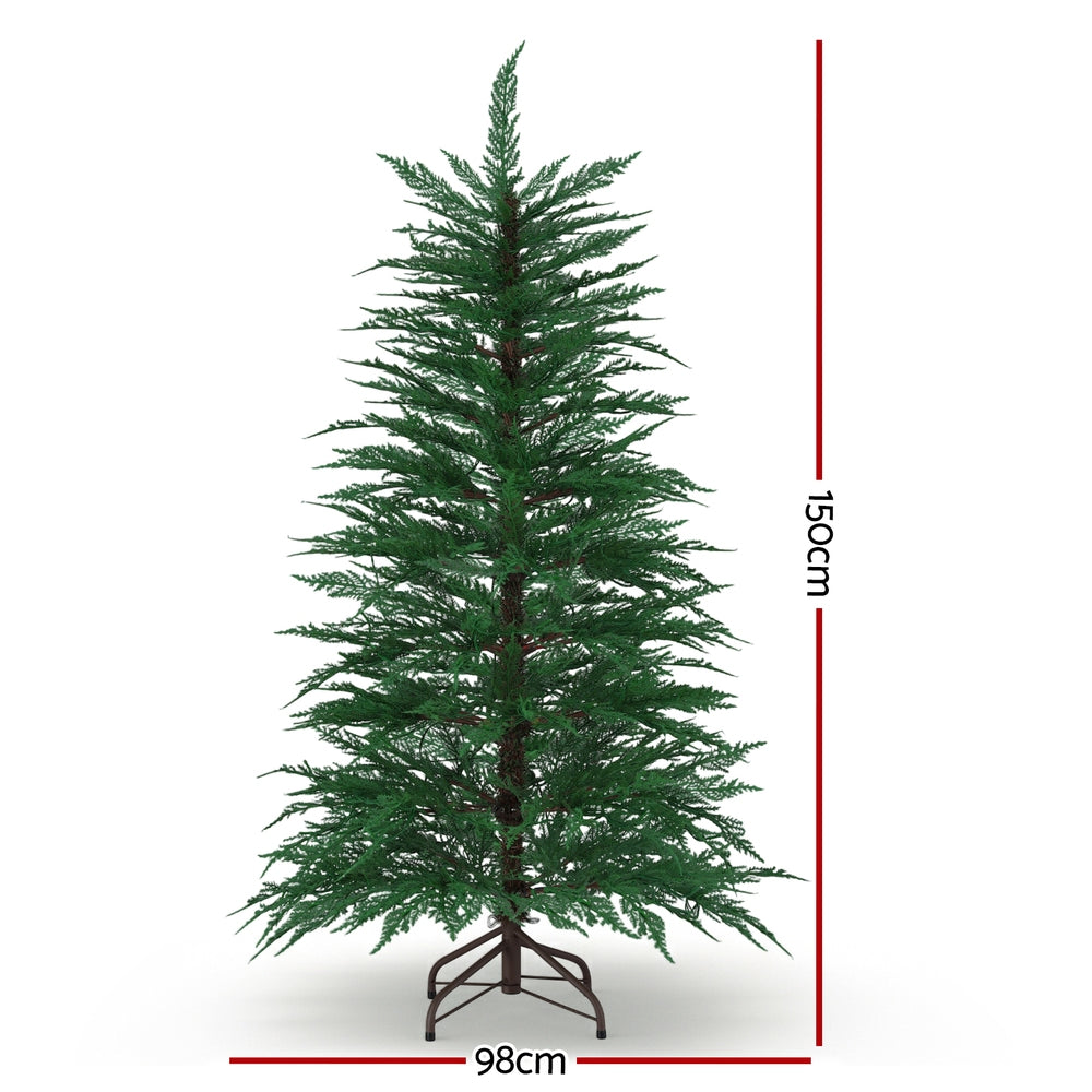 Jingle Jollys Christmas Tree 1.5M LED Xmas Tree Sparse 263 Tips Party Decoration-1