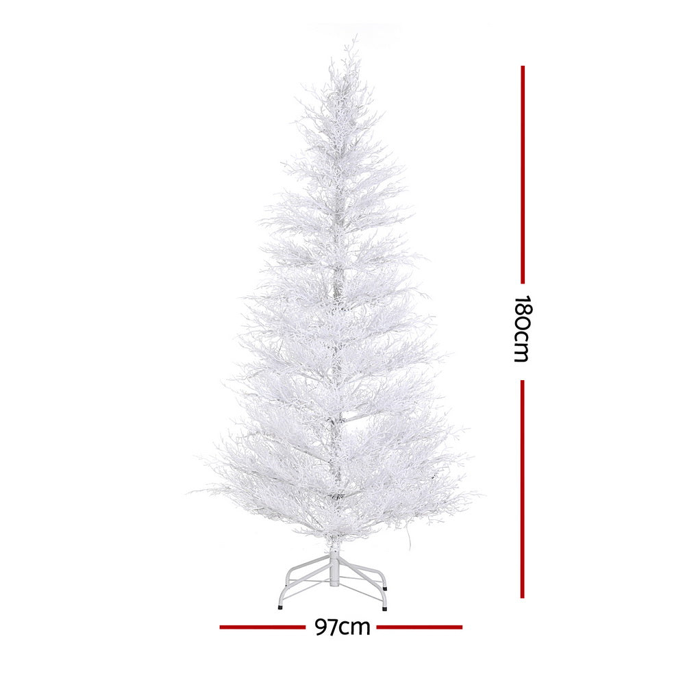 Jingle Jollys 1.8M LED Christmas Tree 8 Modes Adjustable Multi Color Light Snowy-1