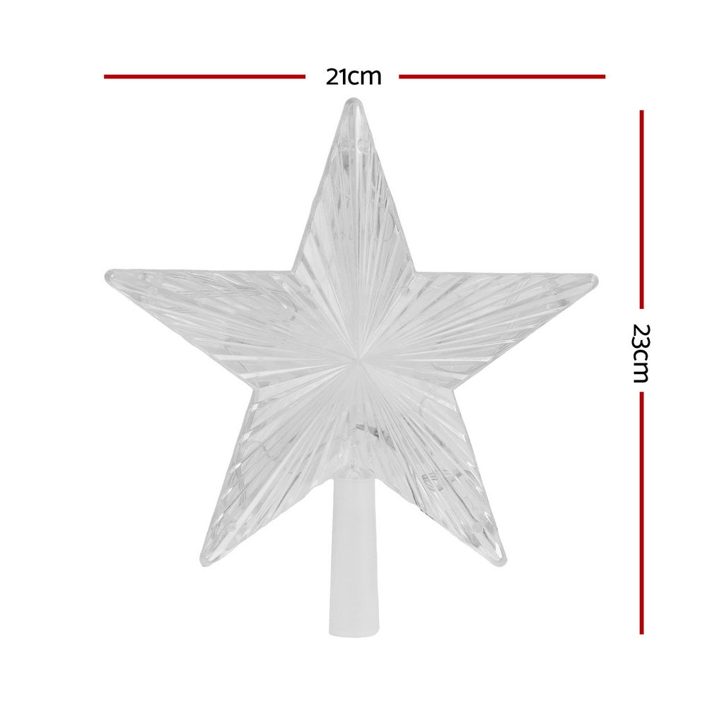 Jingle Jollys Christmas Tree Topper Star RGB LED Xmas Decor 80 Modes APP Control-1