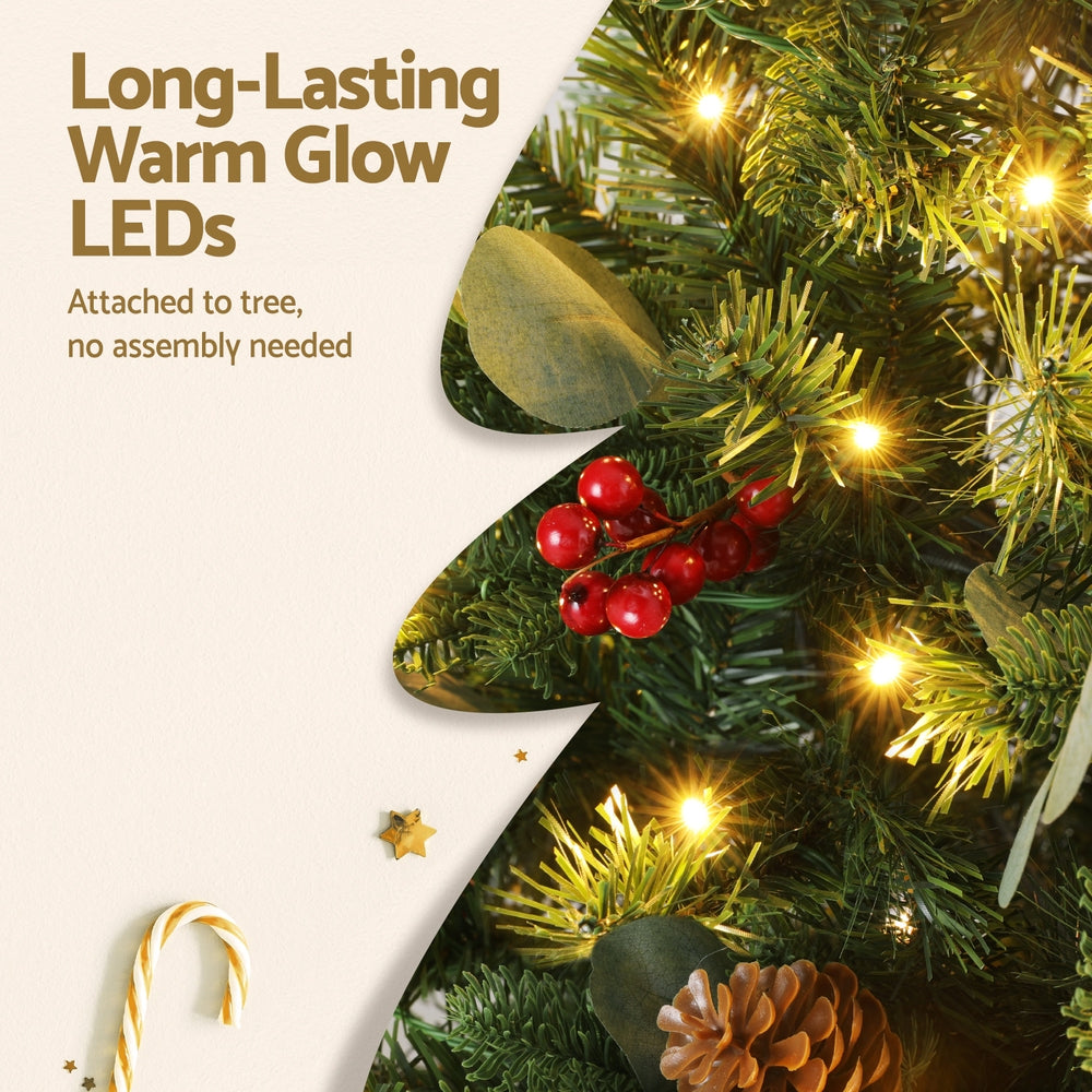 Jingle Jollys Christmas Tree 1.5m 160 LED Xmas Tree Party Decorations 355 Tips-5