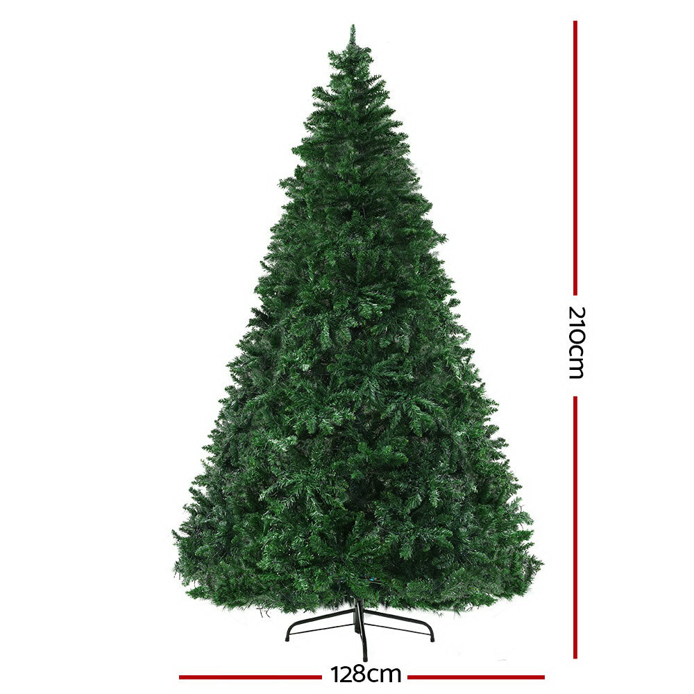 Jingle Jollys Christmas Tree 2.1m Xmas Tree Decoration 8 Light Mode Multi Colour-1