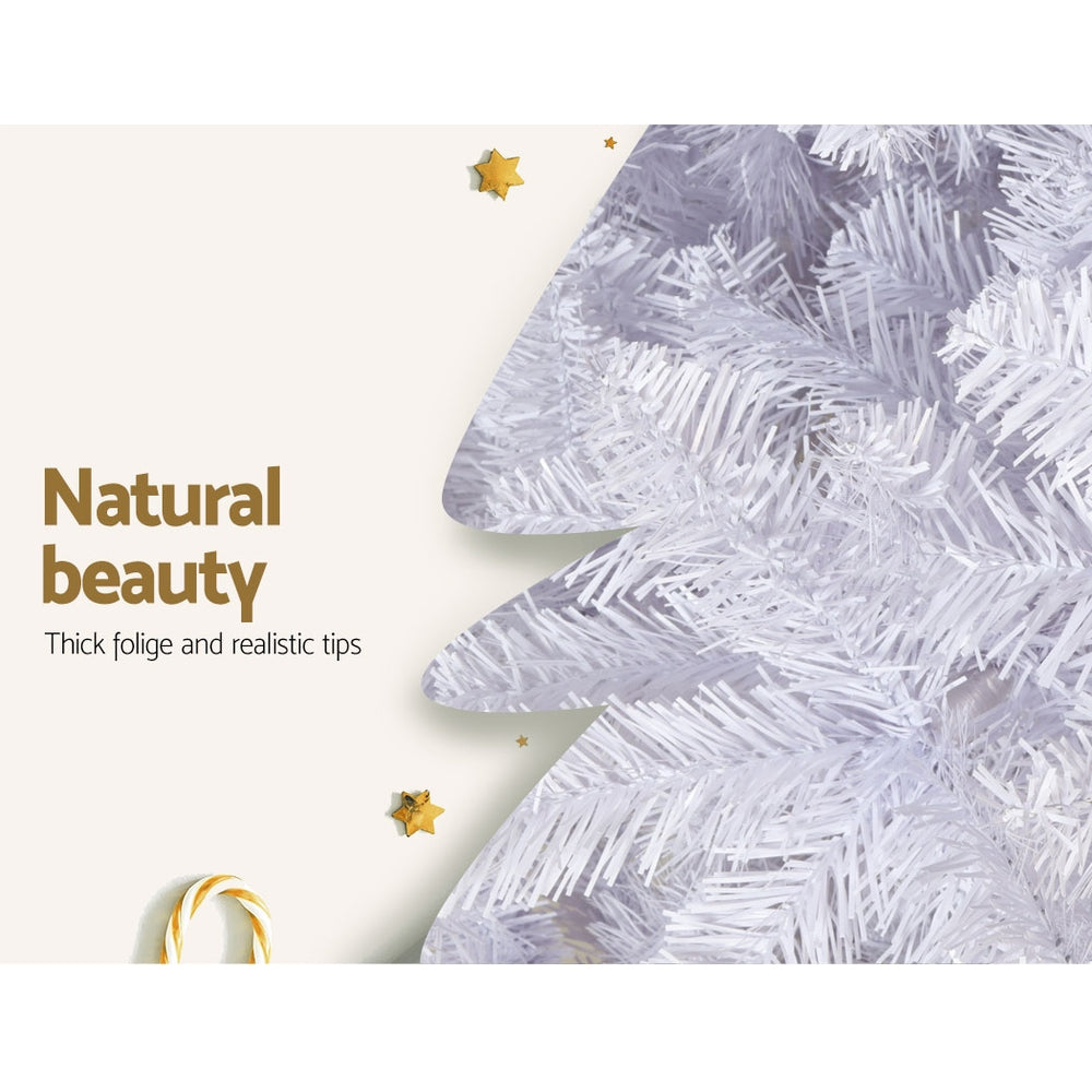 Jingle Jollys Christmas Tree 2.1m 1000 White Tips Xmas Tree Decorations-3