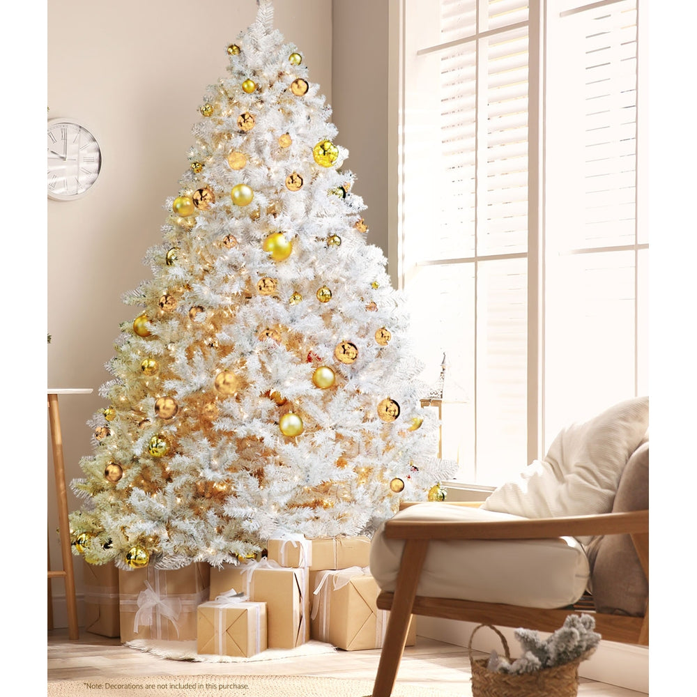 Jingle Jollys Christmas Tree 2.1m 1000 White Tips Xmas Tree Decorations-5