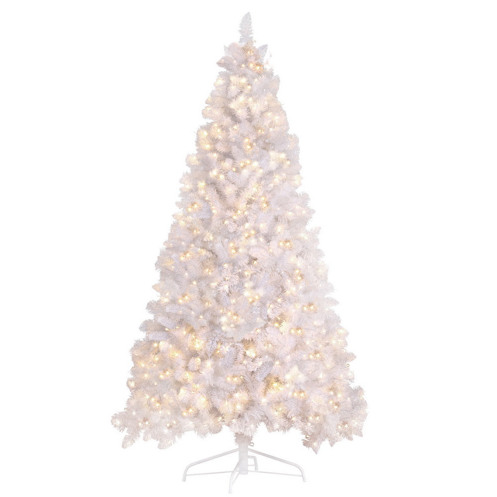 Jingle Jollys Christmas Tree 2.1m 500 LED Xmas Tree Decorations White 1260 Tips-0