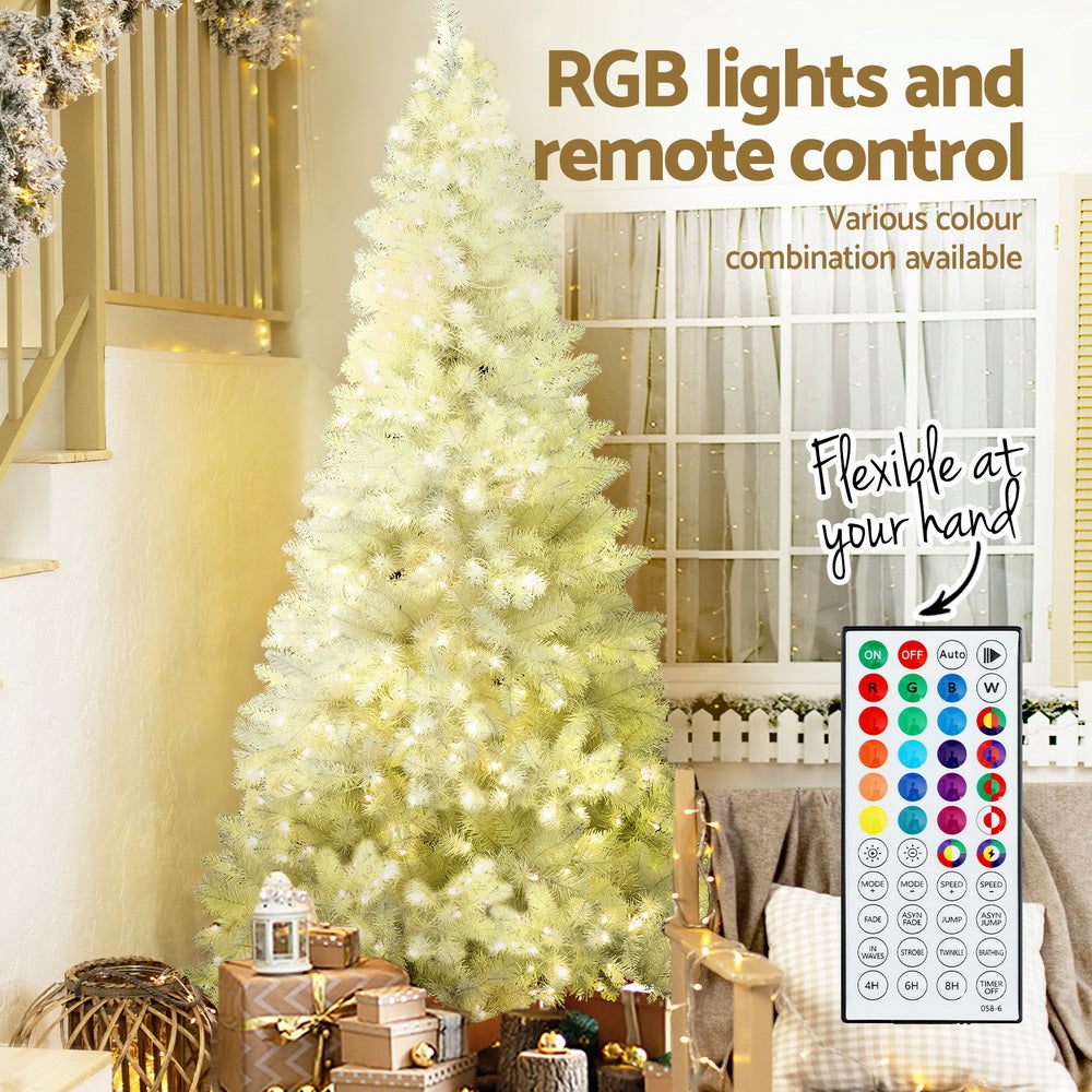 Jingle Jollys Christmas Tree 2.1m RGB Remote Xmas Party Decorations 1310 Tips-4
