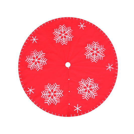 Jingle Jollys Christmas Tree Skirt 90cm Snowflake Ornaments Party Decorations-0