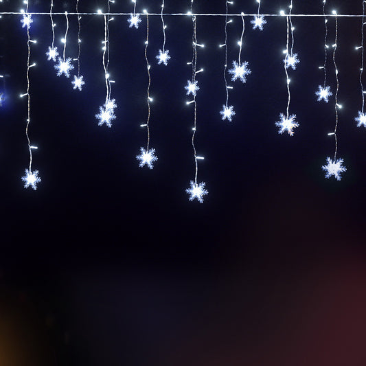 Jingle Jollys Christmas Lights 80 LED 3M Icicle Light Snow Decorations-0