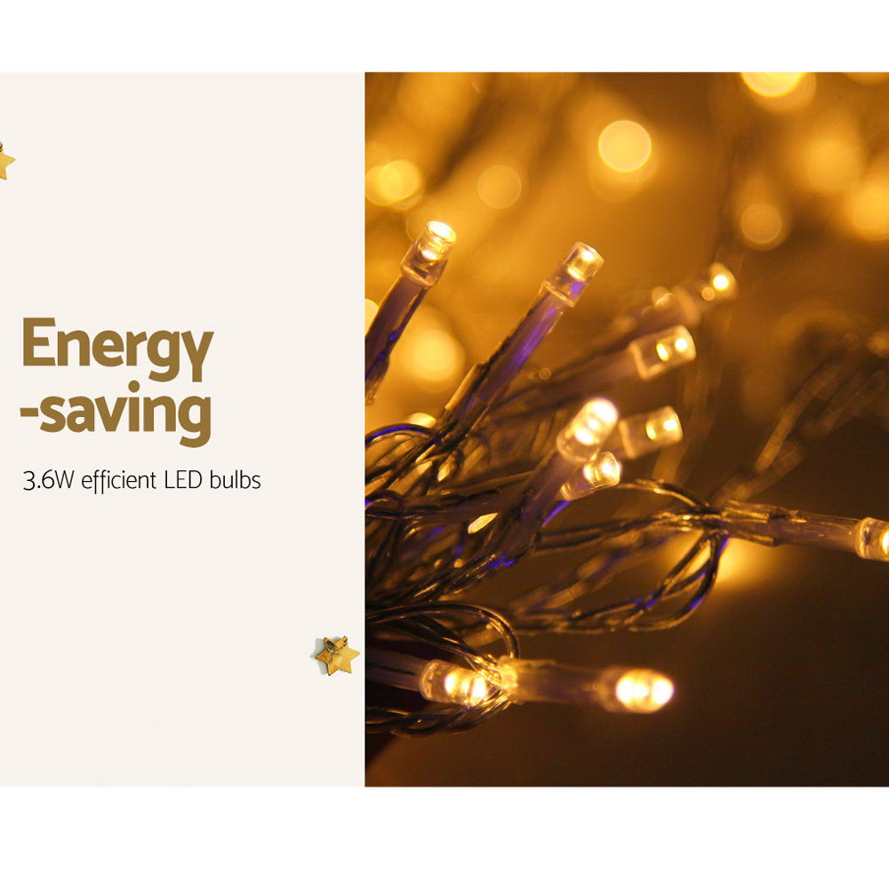 3X6M Christmas Lights Curtain Light Warm White 600 LED Jingle Jollys-2