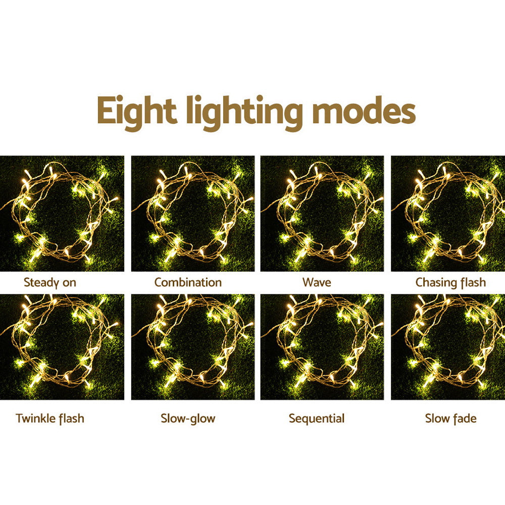 3X6M Christmas Lights Curtain Light Warm White 600 LED Jingle Jollys-3