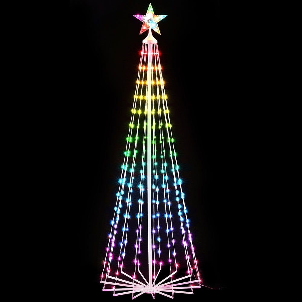 1.8M Christmas Tree 265 LED RGB Fairy Lights Jingle Jollys-0