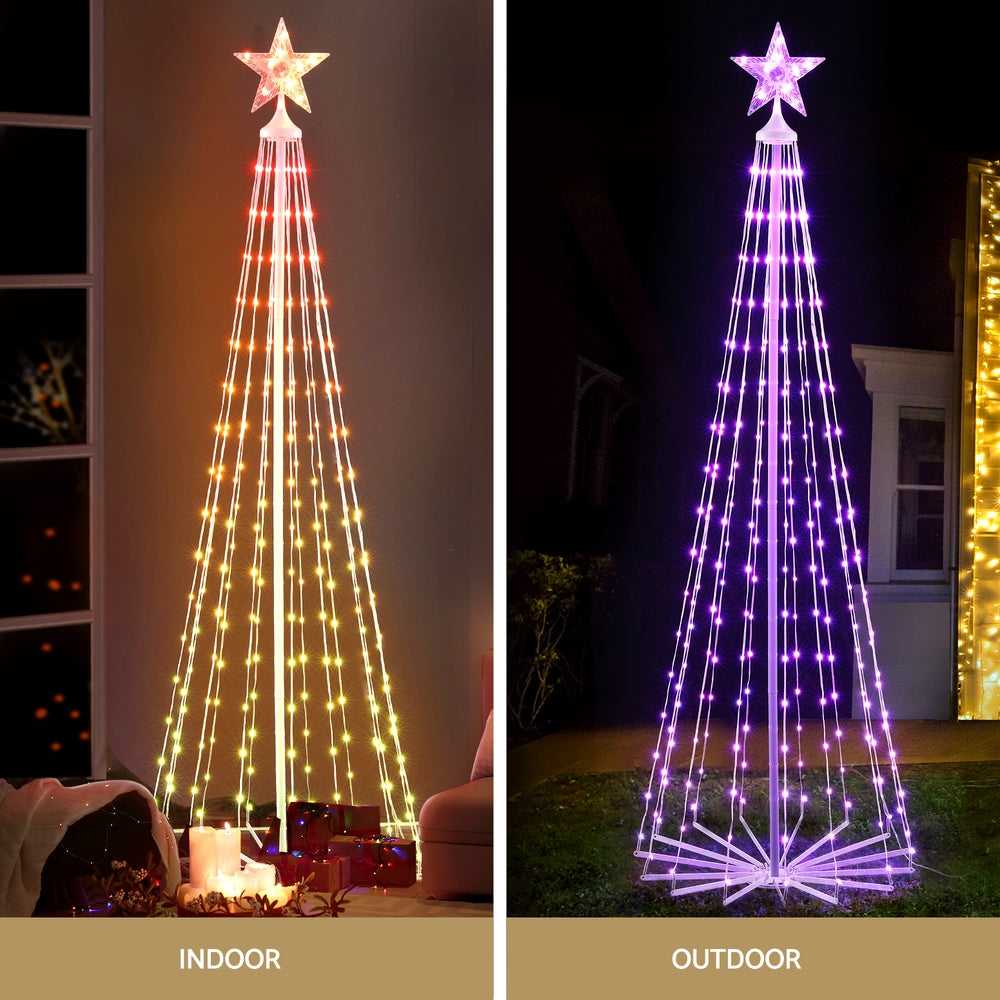 1.8M Christmas Tree 265 LED RGB Fairy Lights Jingle Jollys-4