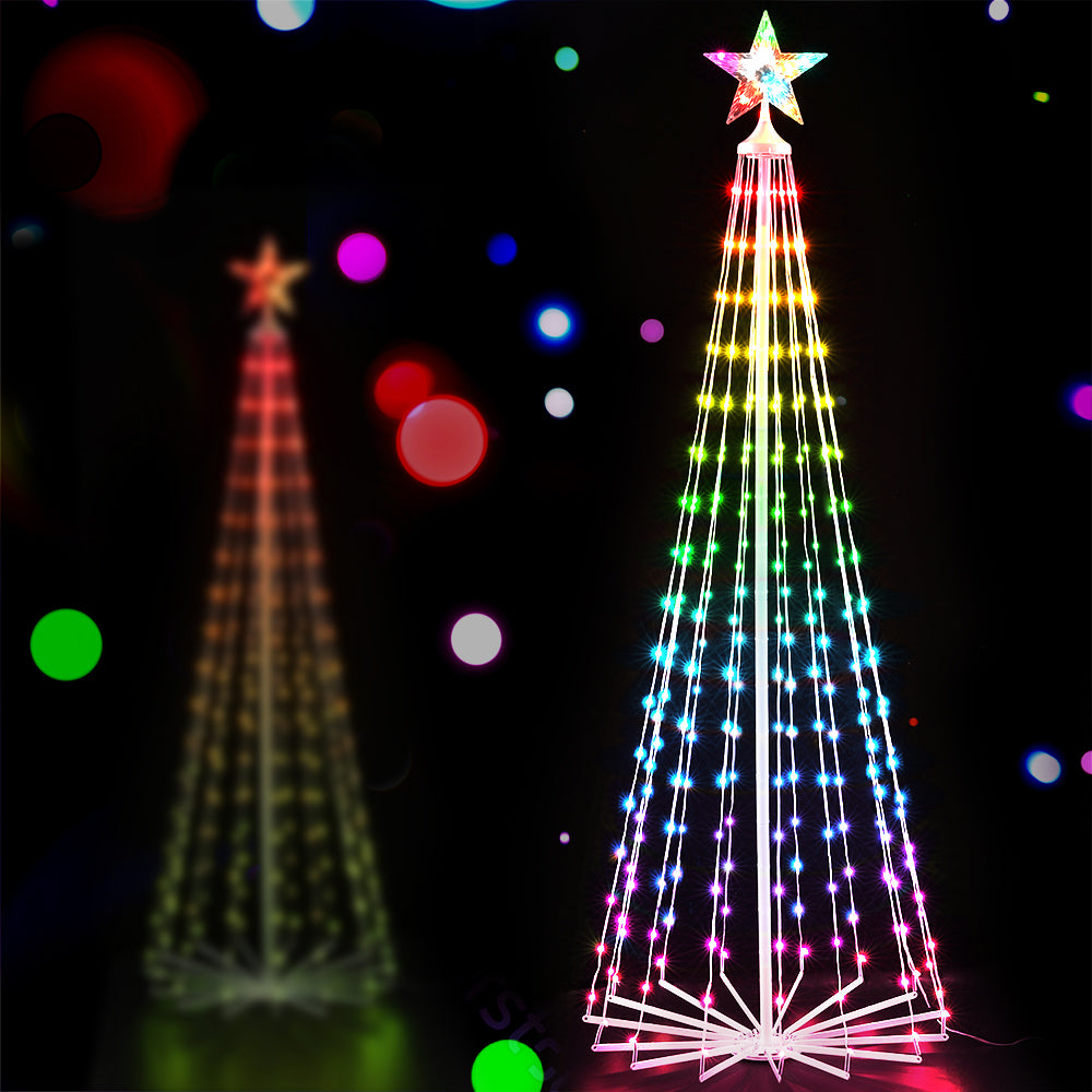 1.8M Christmas Tree 265 LED RGB Fairy Lights Jingle Jollys-6