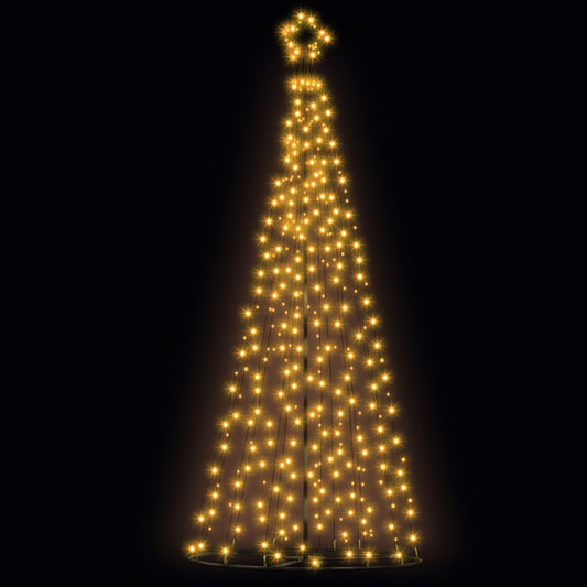 3.6M Christmas Tree LED Solar Warm Jingle Jollys-0