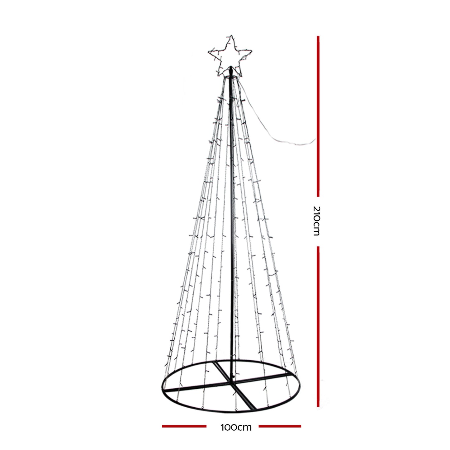 2.1M Christmas Tree 264 LED Solar Jingle Jollys-1