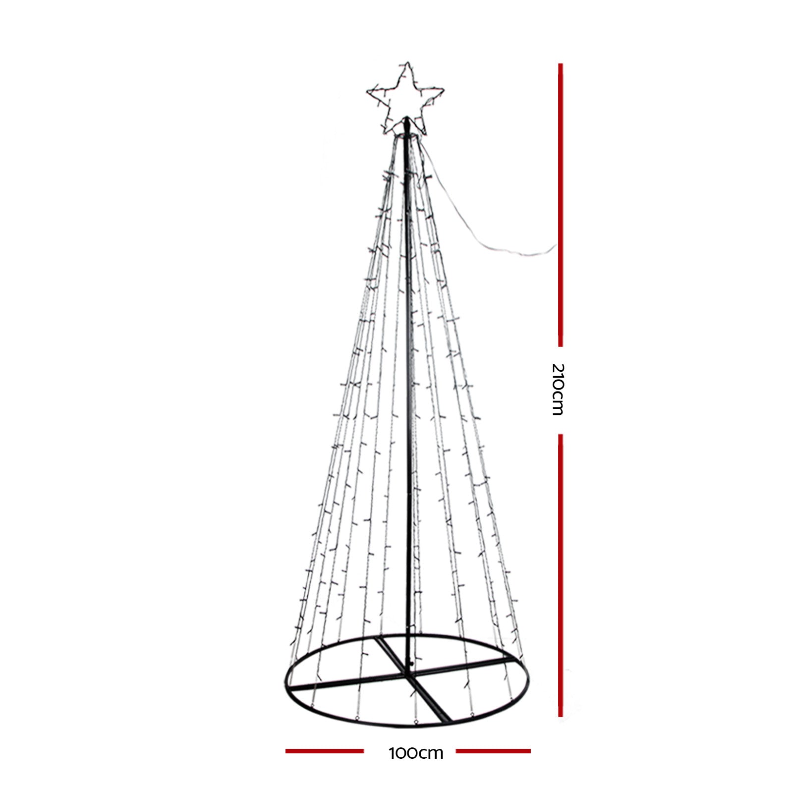 2.1M Christmas Tree 264 LED Solar Jingle Jollys-1