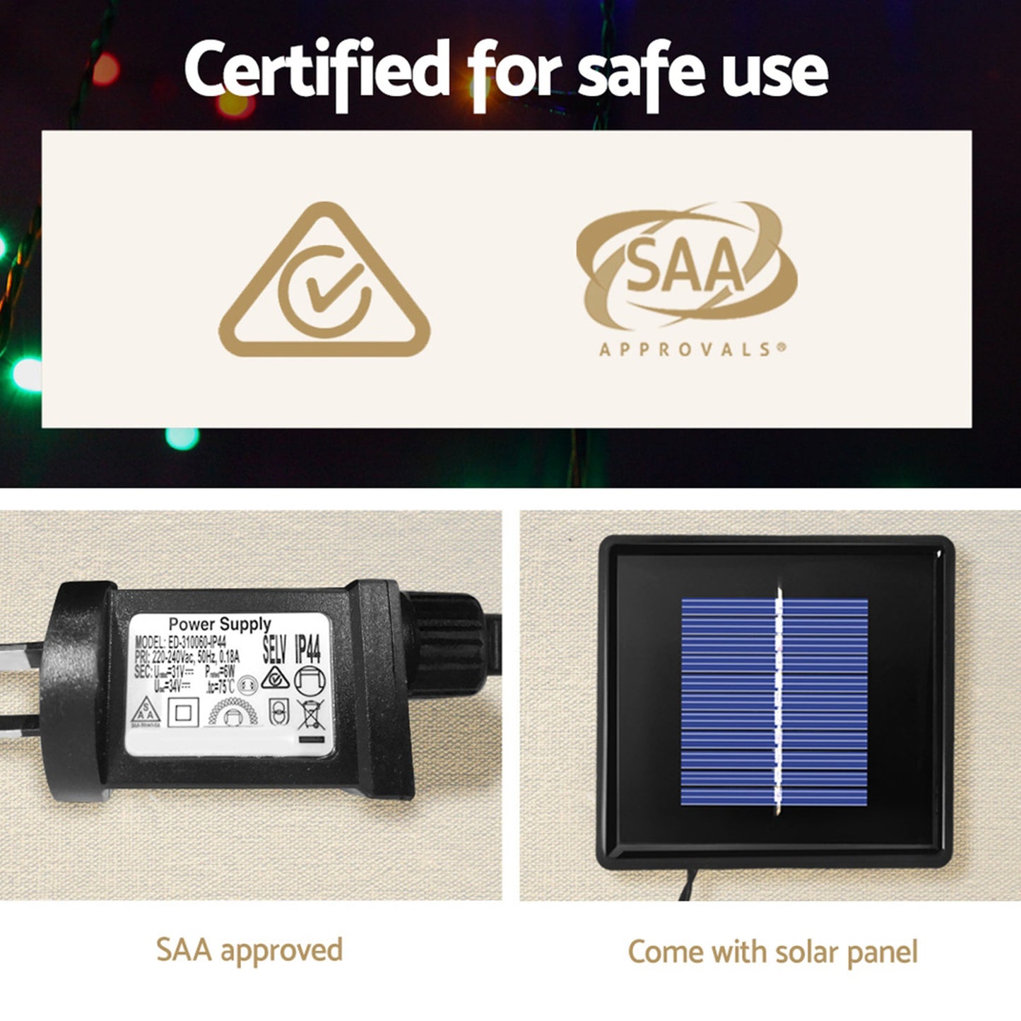 2.1M Christmas Tree 264 LED Solar Jingle Jollys-6