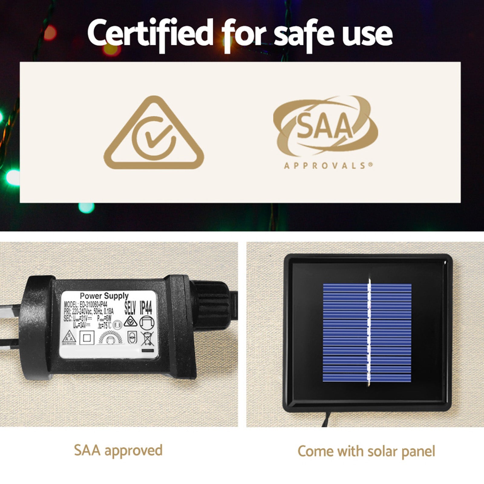 2.1M Christmas Tree 264 LED Solar Jingle Jollys-6