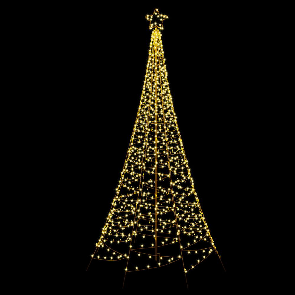3.6M Christmas Tree 800 LED Solar Net Lights Jingle Jollys-0