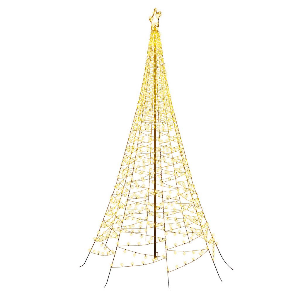 3.6M Christmas Tree 800 LED Solar Net Lights Jingle Jollys-2