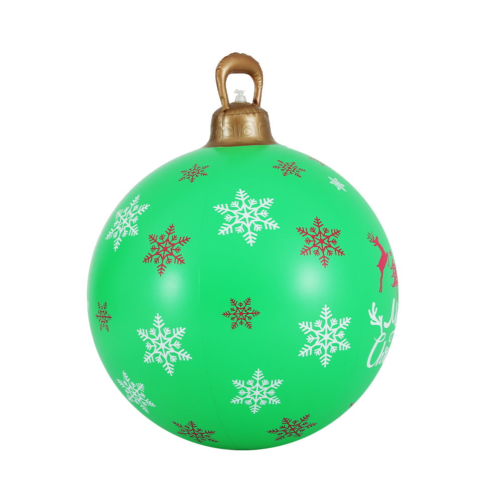 Jingle Jollys Christmas Inflatable Ball Bauble 60cm Outdoor Decoration Green-2