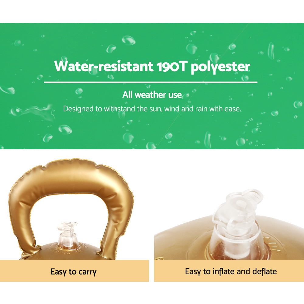 Jingle Jollys Christmas Inflatable Ball Bauble 60cm Outdoor Decoration Green-4