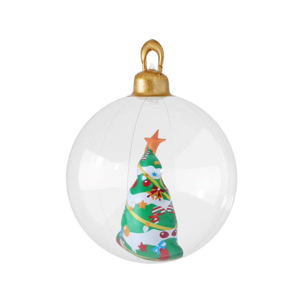 Jingle Jollys Christmas Inflatable Ball 60cm Tree Decoration Giant Bauble Clear-2