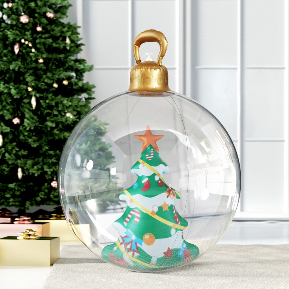 Jingle Jollys Christmas Inflatable Ball 60cm Tree Decoration Giant Bauble Clear-6