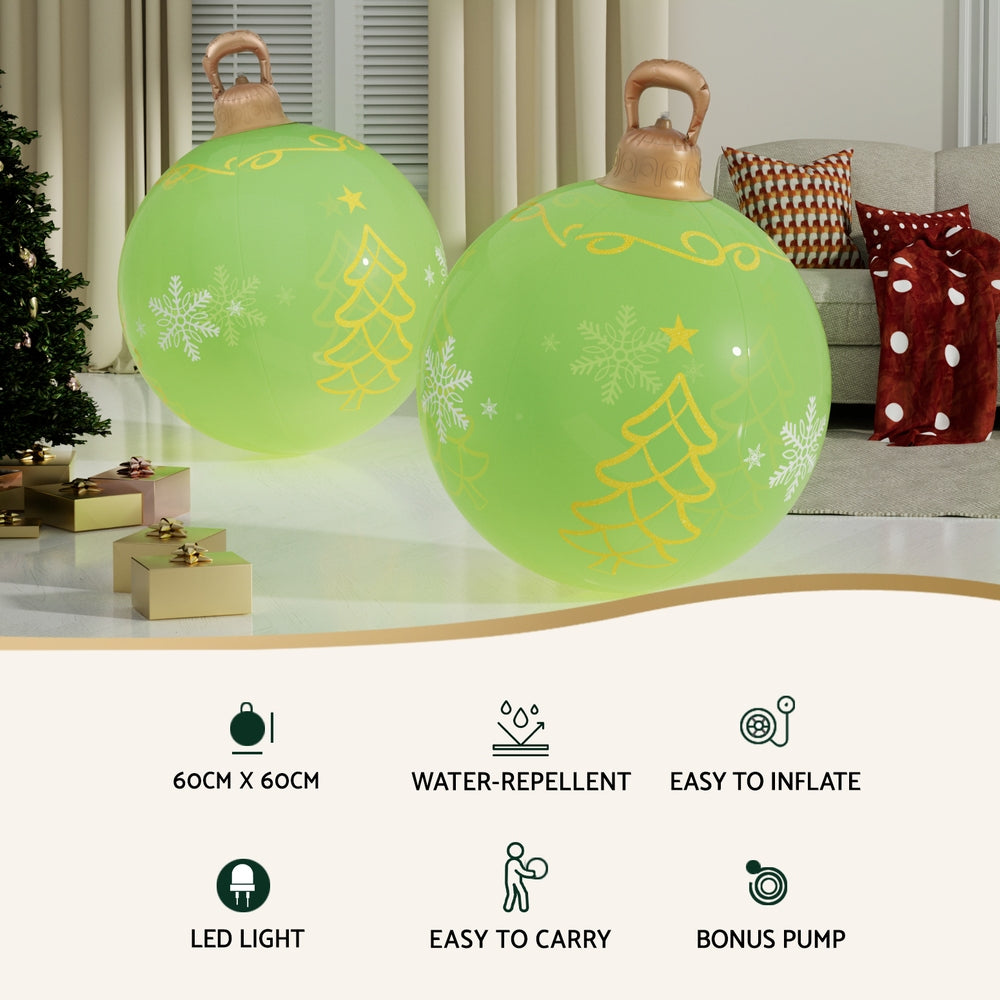 Jingle Jollys Christmas Inflatable Ball 60cm Led Illuminated Xmas Decoration-3