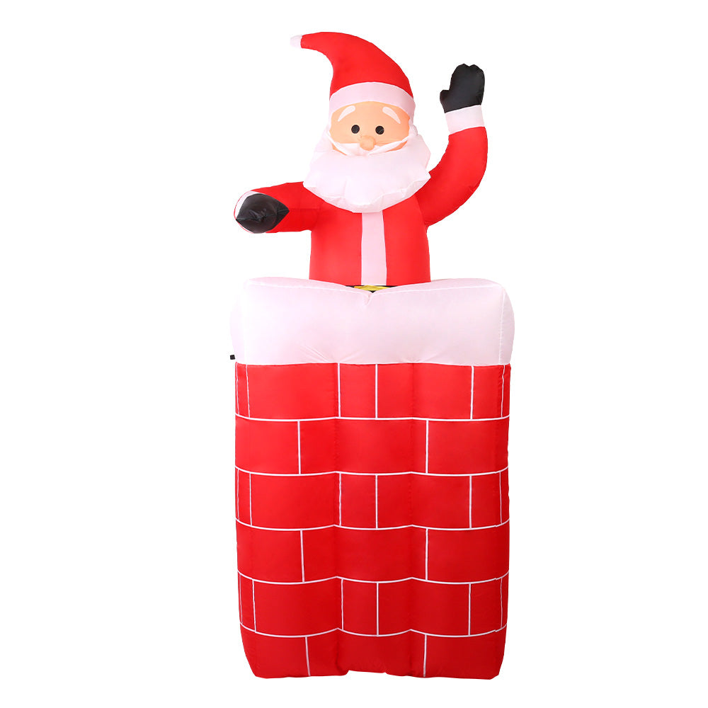 Jingle Jollys Christmas Inflatable Santa Pop Up 1.8M Illuminated Decorations-2