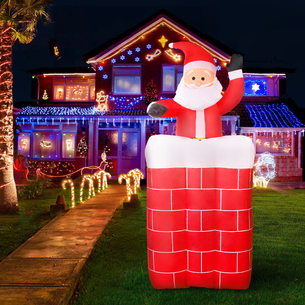 Jingle Jollys Christmas Inflatable Santa Pop Up 1.8M Illuminated Decorations-7
