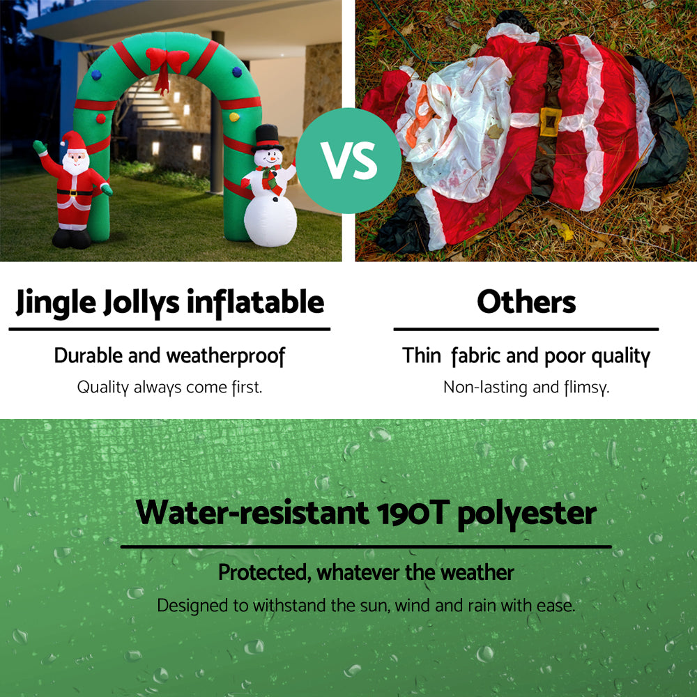 Jingle Jollys Christmas Inflatable Archwary 2.8M Illuminated Decorations-2