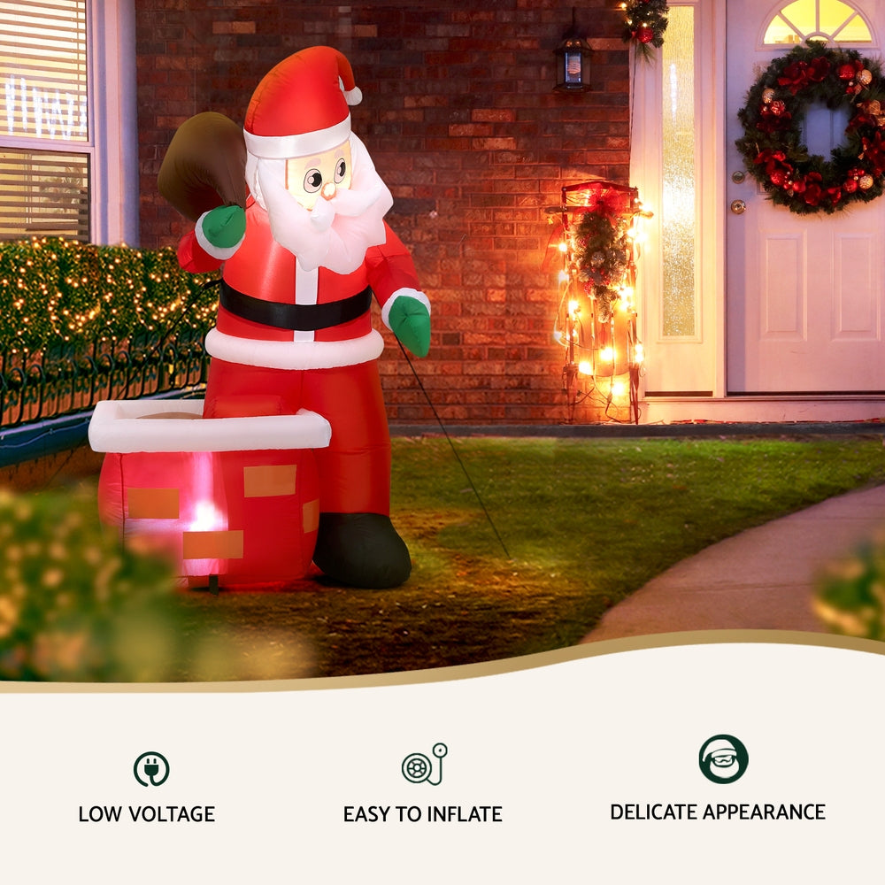 Jingle Jollys Christmas Inflatable Santa Illuminated Decorations-3
