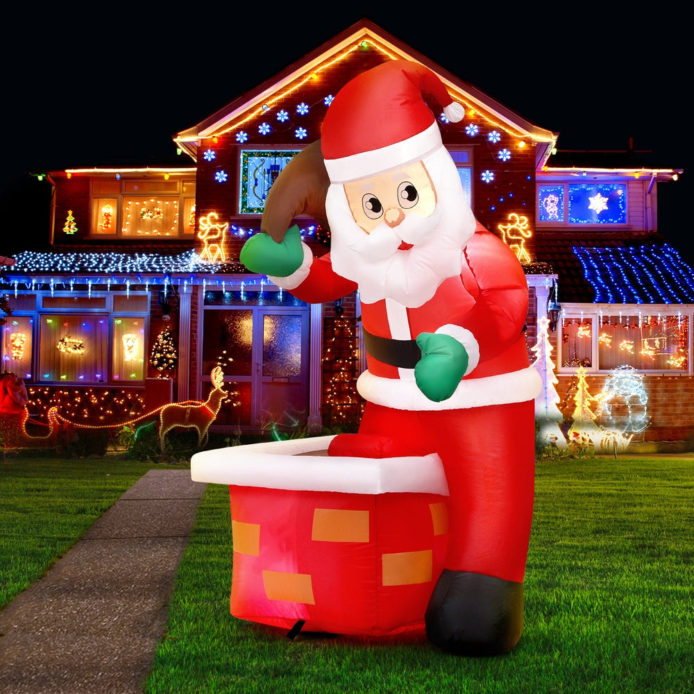 Jingle Jollys Christmas Inflatable Santa Illuminated Decorations-6