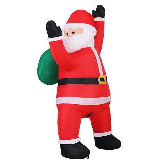 Jingle Jollys Christmas Inflatable Santa Climbing LED Illuminated Decorations 1.9M-0