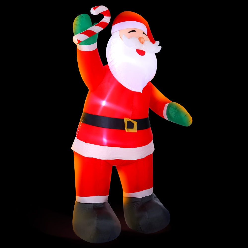 Jingle Jollys Christmas Inflatable Santa 3M Illuminated Decorations-0