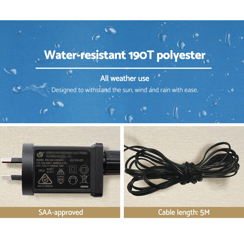 Jingle Jollys Christmas Inflatable Santa 1.6M Illuminated Decorations-5